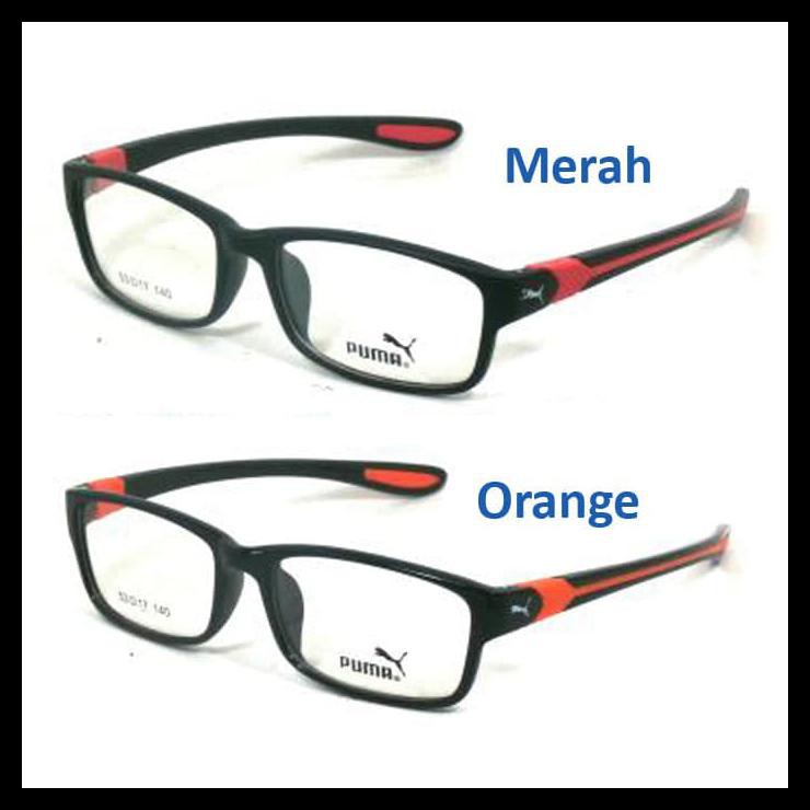 Indh Frame Kacamata Puma Minus / Baca Pria Sporty Anti Radiasi Antiradiasi TERUJI Kode 1223