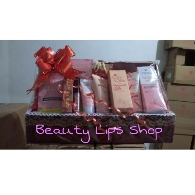 Paket Seserahan Emina Make Up Lengkap Free Keranjang dan Hiasan