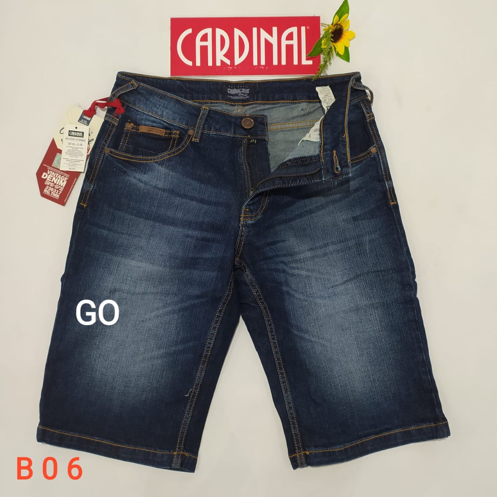 gof 33-CBV CARDINAL JEANS Celana Pria Celana Pendek Bermuda Casual Sobek Slimfit Reguler Fit Reguler