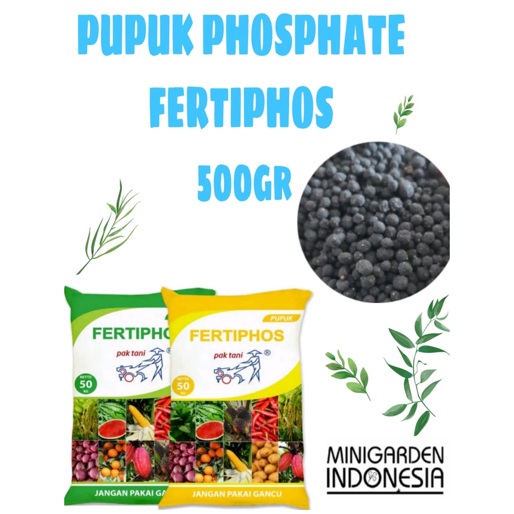 PUPUK TSP FERTIPHOS 500 GRAM PUPUK SP PHOSPATE HITAM PENYUBUR TANAH