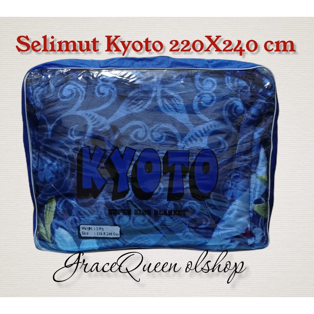 SELIMUT JUMBO KYOTO 220X240 CM SUPER KING BLANKET ORIGINAL TEBAL KUALITAS PREMIUM