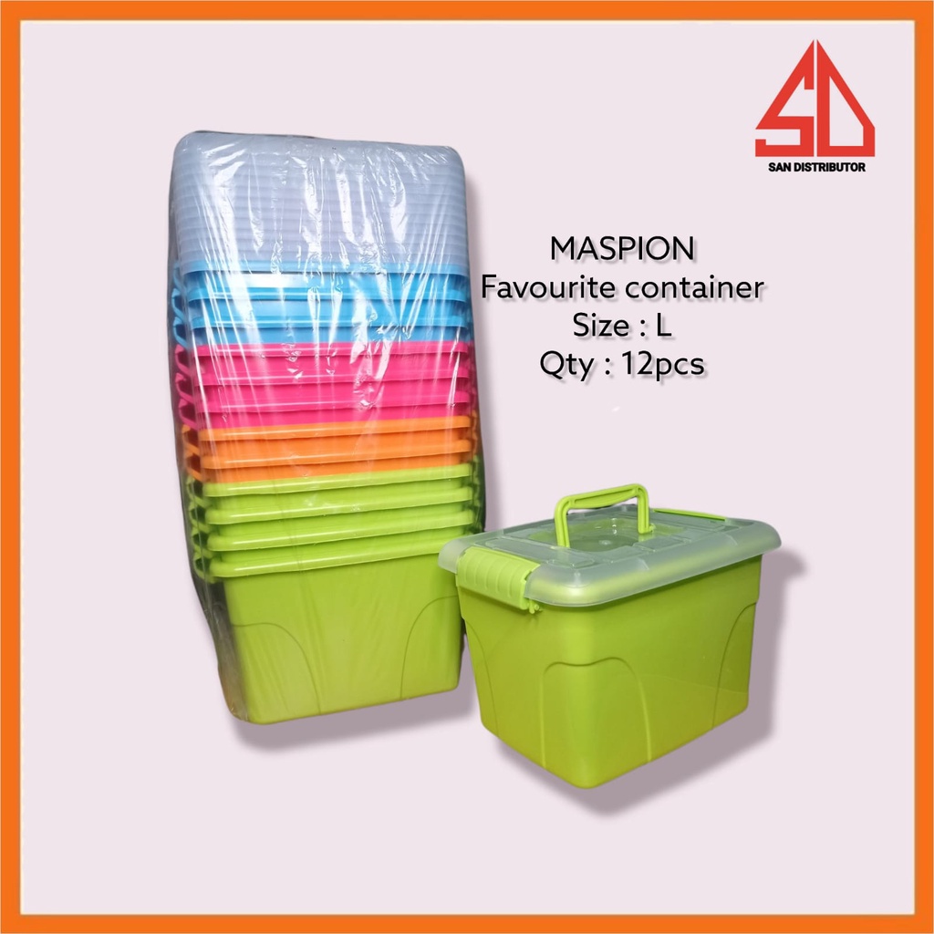 BOX FAVOURITE CONTAINER MASPION LARGE (L) 16 Liter | BUNDLING | 12PCS