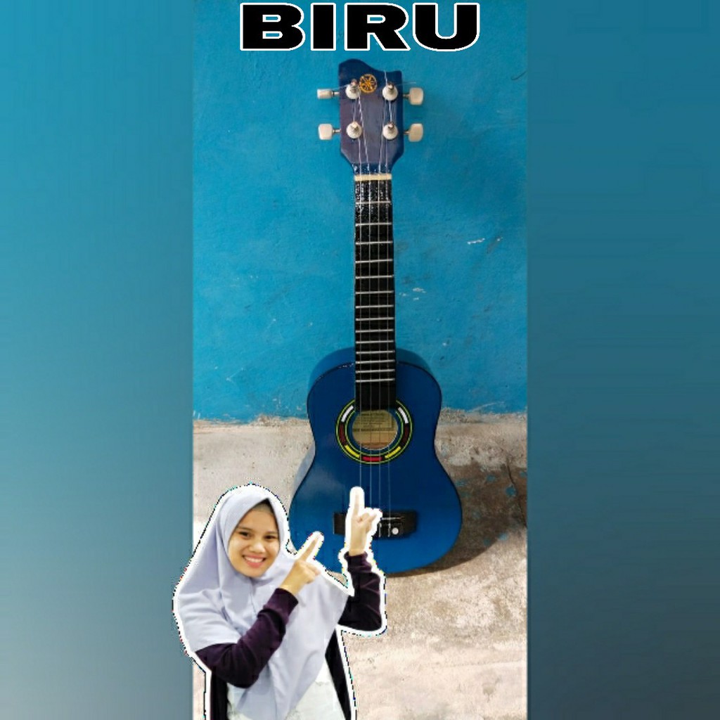 Ukulele Cowboy 4 Senar Biru