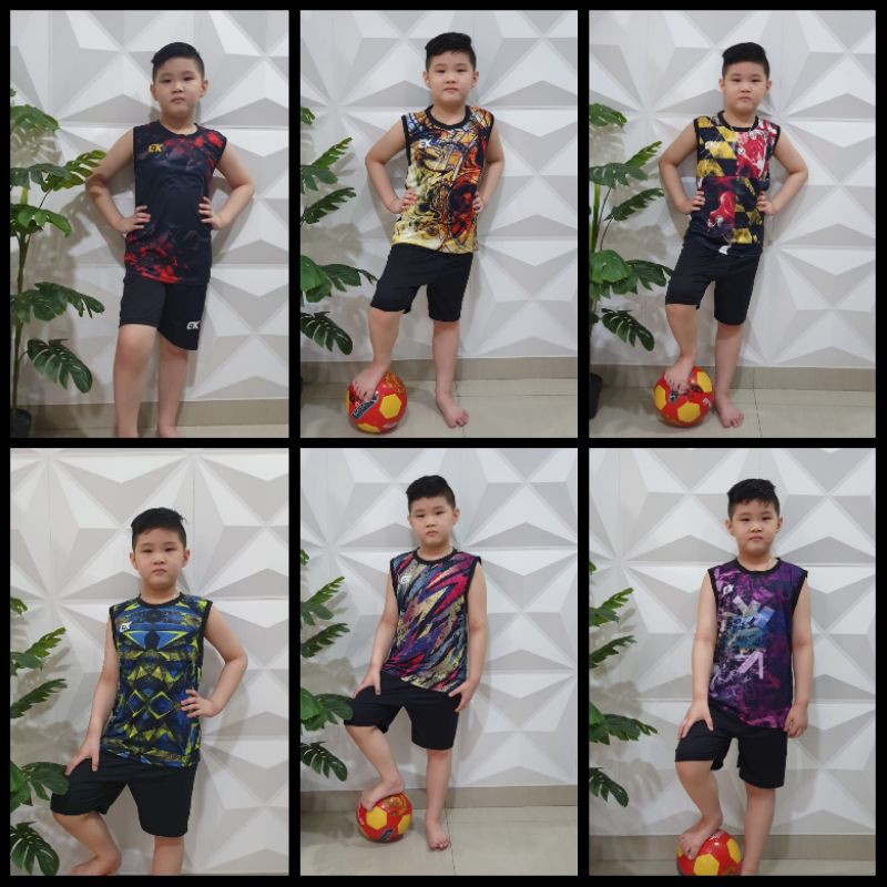 Setelan Bola anak Baju Bola anak Setelan anak Anak Printing Jersey Bola anak Kaos anak anak size ML