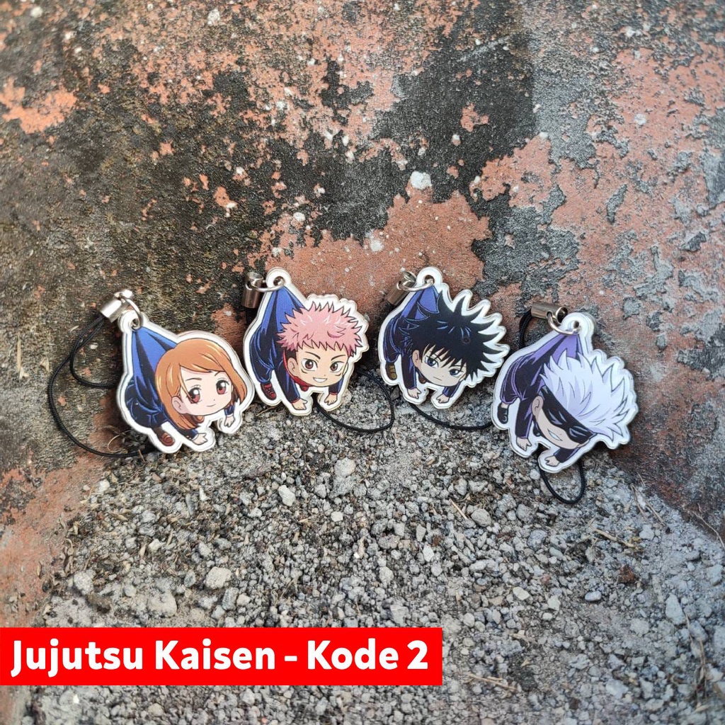 Strap Gantungan HP Anime - Variasi Jujutsu Kaisen - Itadori Gojo Megumi