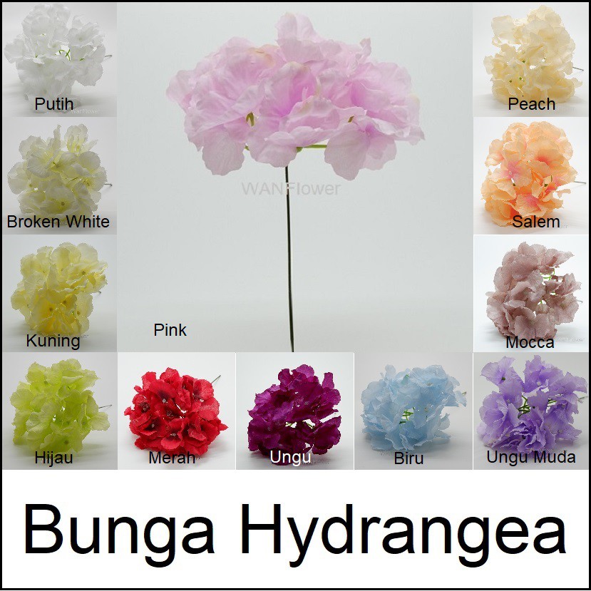 WANFlower Bunga Hydrangea D20Cm * ALL