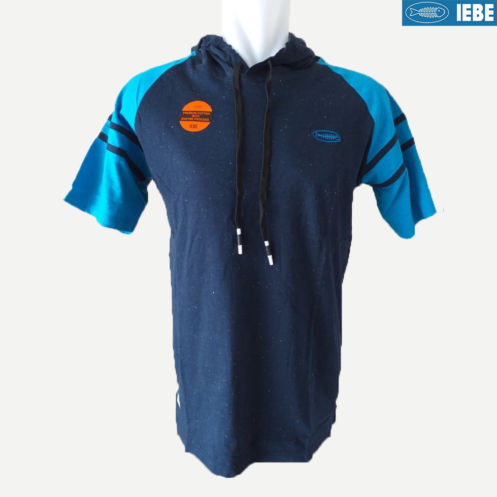 

IEBE Kaos Lengan Pendek Pria Casual Hoodie C1OJ8012