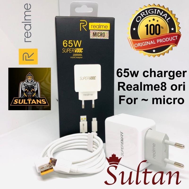 PROMO CHARGER 65W REALME8 SUPER VOOC ORIGINAL QUALITY SUPERDART POWER CHARGER