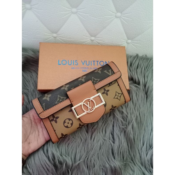 DOMPET LV DAUPHINE LIPAT PANJANG FREE BOX