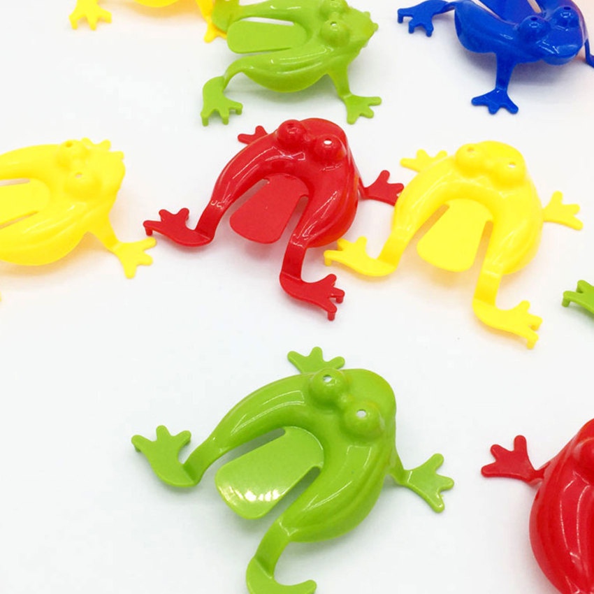 Jumping Frogs Toys Mini Transparan Plastik Anak Jari Action Training Mainan Antistress Mainan Pereda Stres