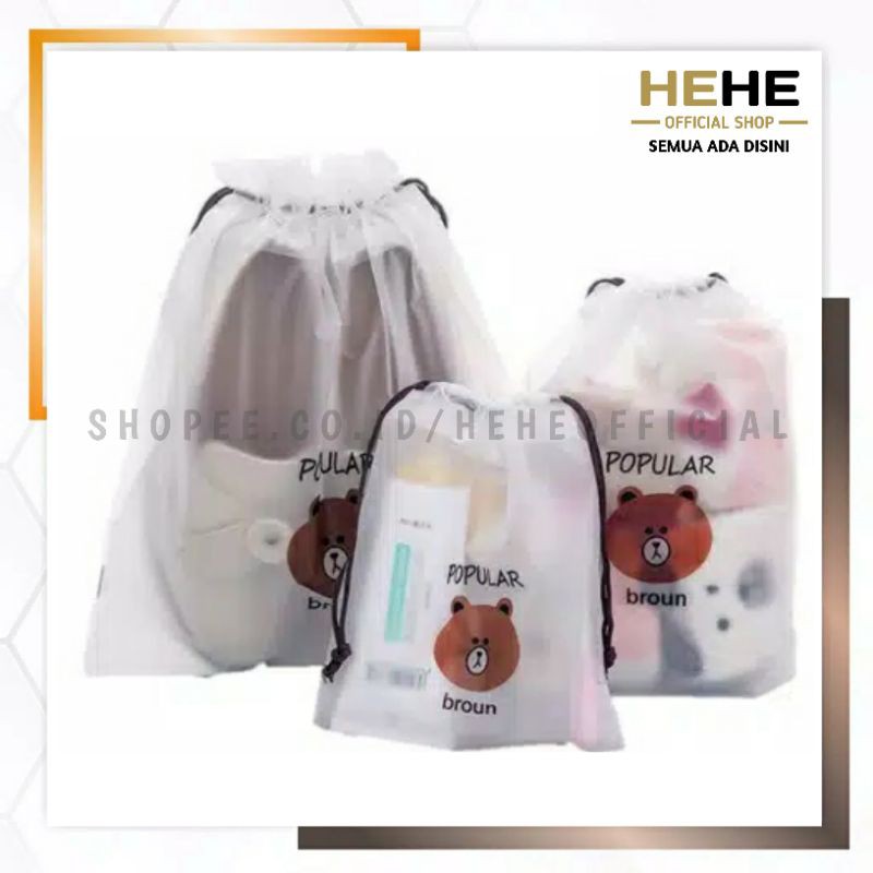 TRAVEL POUCH BAG / TAS MAKEUP KOSMETIK SERBAGUNA | SERUT BAG Murah Ecer & Grosir Hehe PEKANBARU