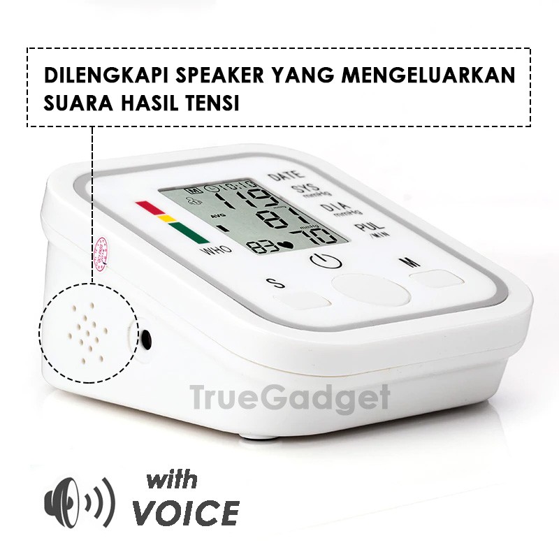 Tensimeter Digital Alat Cek Pengukur Tekanan Tensi Darah Otomatis Blood Pressure Monitor