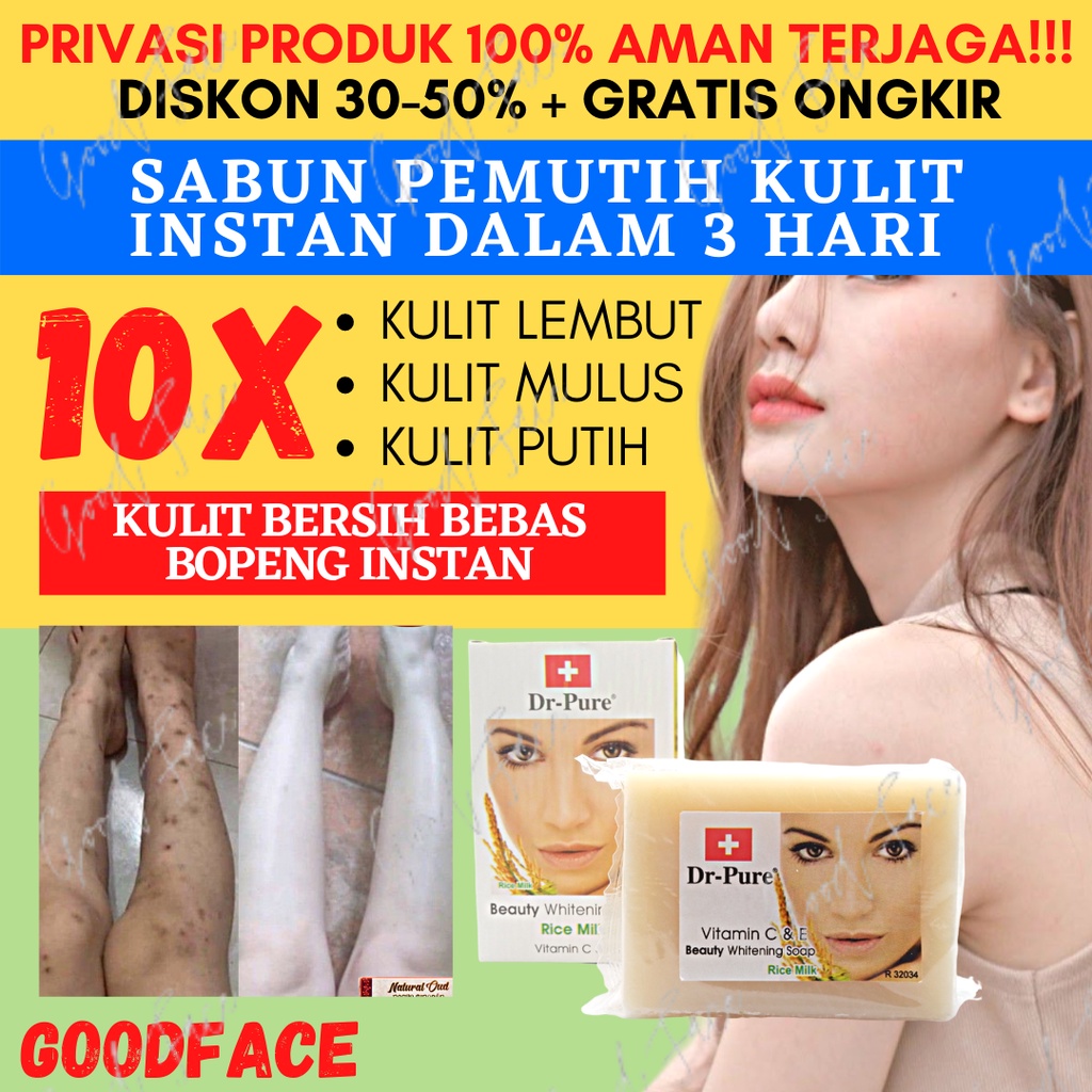 DR PURE RICE MILK SOAP ORIGINAL SABUN PEMUTIH TUBUH AMPUH