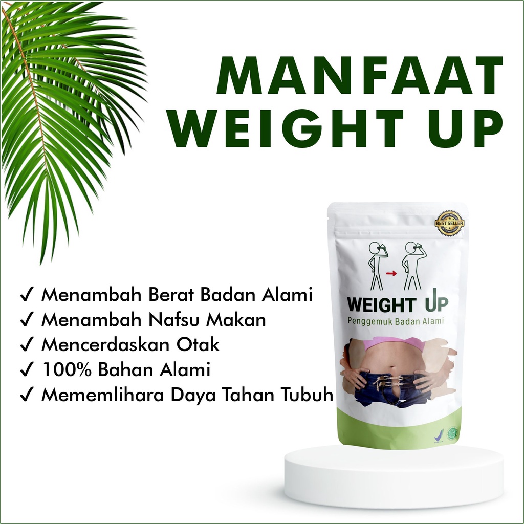 WeightUp KID  Penggemuk Badan Anak Umur 2 Tahun Suplemen Vitamin Herbal Penambah Nafsu Makan Usia 3 4 5 6 7 8 9 10 11 12 Terbukti Obat ini Original Murah dan Ampuh