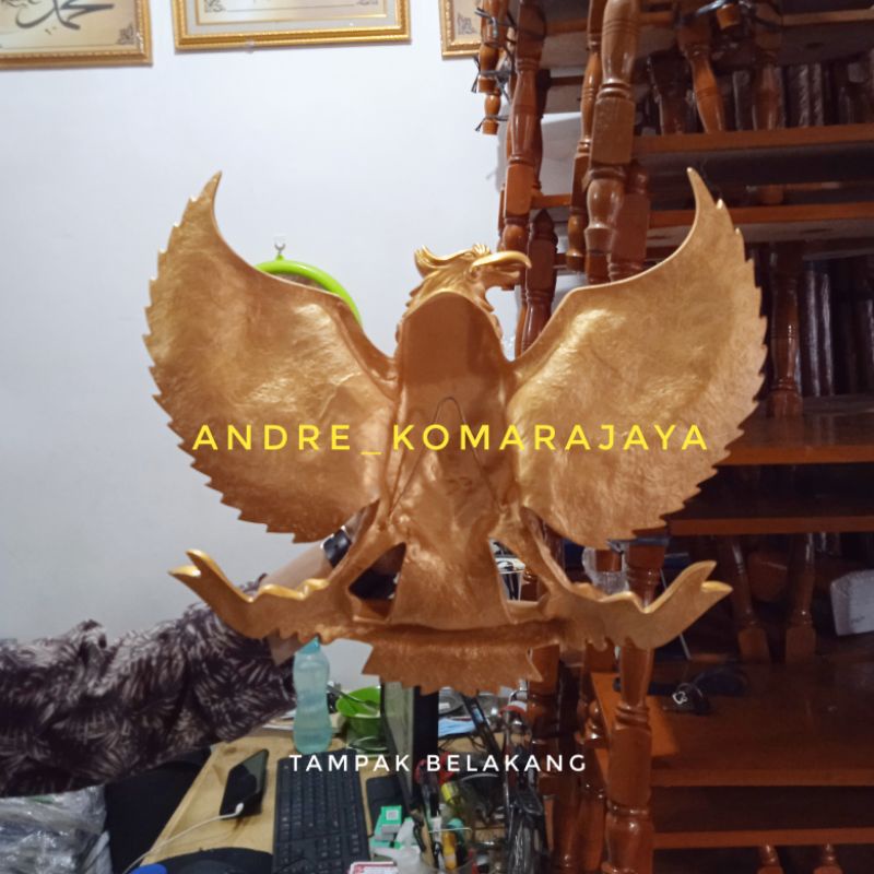 

gk ready stock patung burung garuda 45x40cm bahan fiber