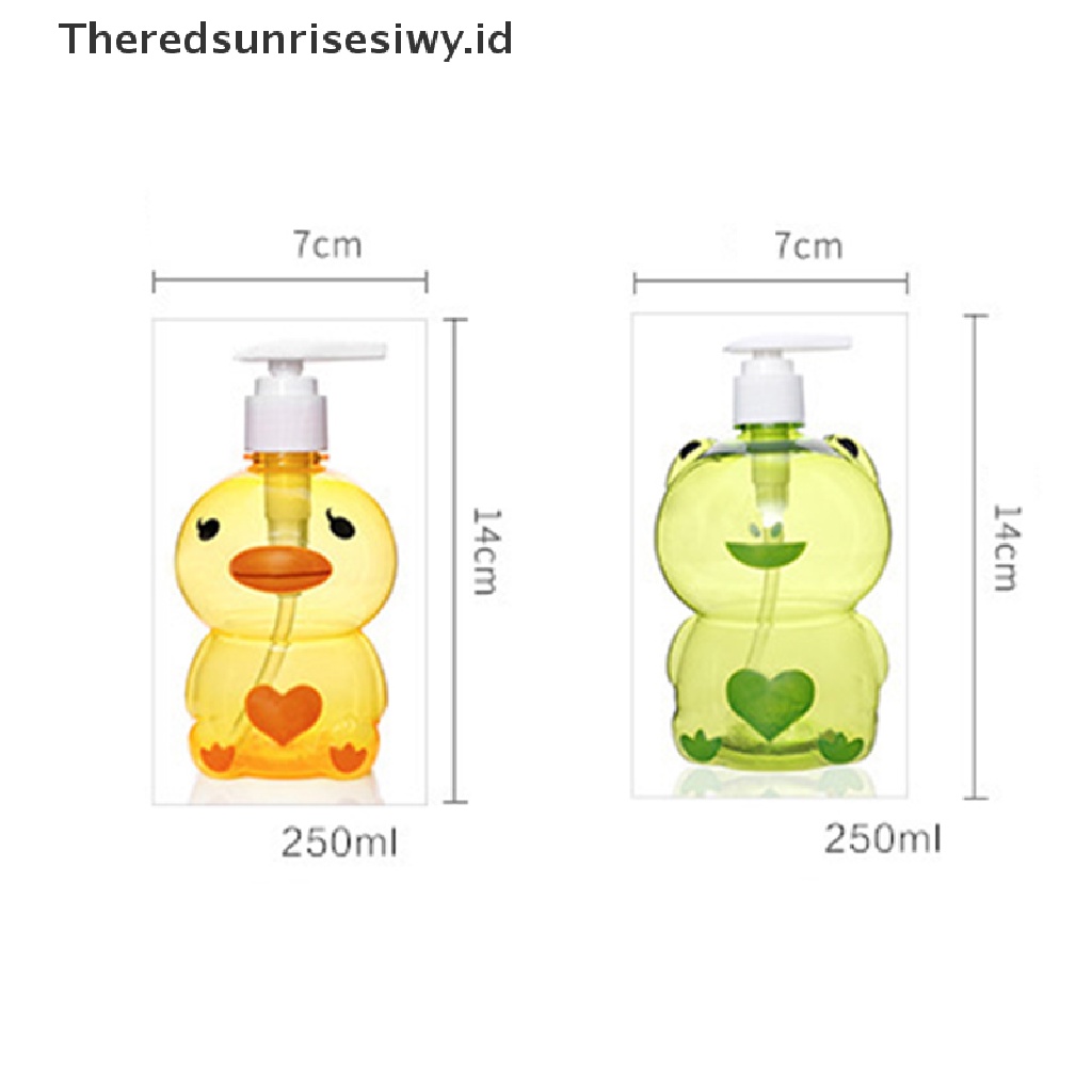 # Alat Rumah Tangga # Botol Dispenser Sabun Kosong Portabel Bentuk Hewan Katak Bebek Lucu Ukuran 250ml