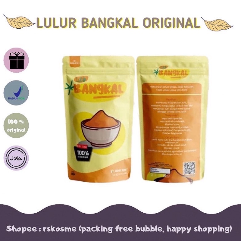 ❤️ RSKOSME ❤️ LULUR KAYU BANGKAL ORIGINAL LULUR KHAS BANJARMASIN 20GRAM LULUR PEMUTIH