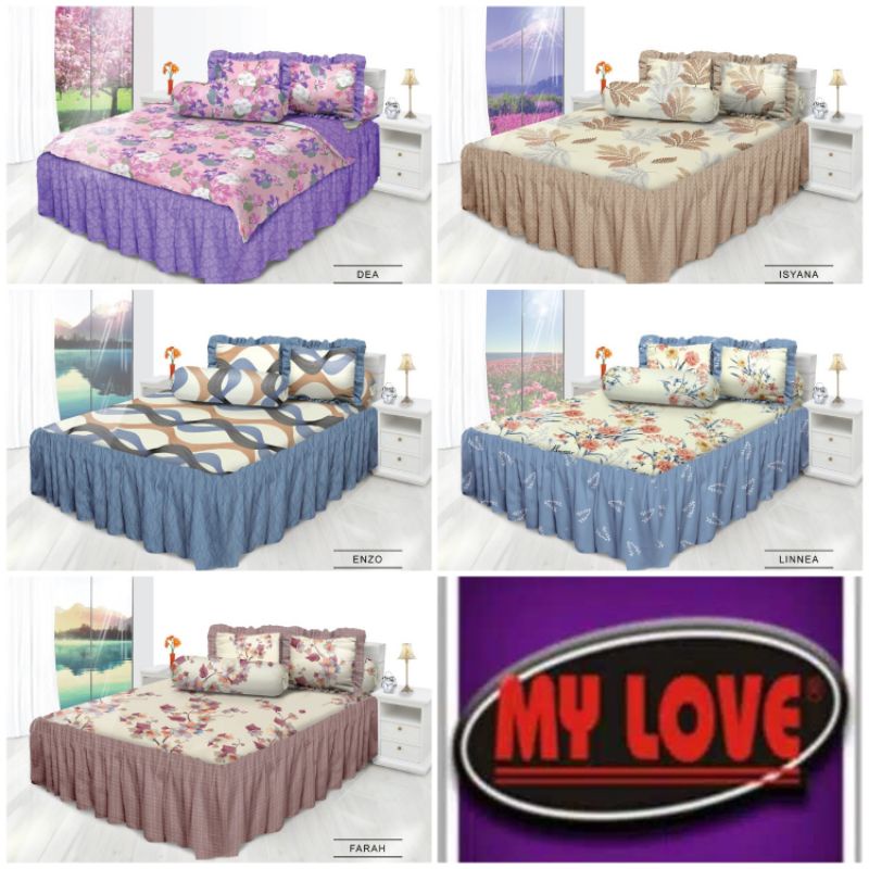 Sprei Rumbai King Size / Sprei Renda All New My Love Uk 180x200 Motif ELEGANT