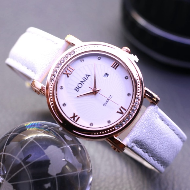 Jam Tangan Bonia Waniya Kulit Tanggal Aktif