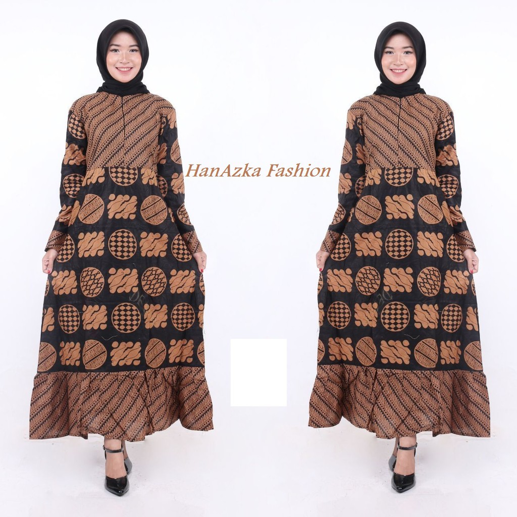 Distributor Gamis Batik Sogo Genes Coklatan / Gamis Batik Klasik Elegan / Gamis Batik Murah Bisa Cod KLwqgYigJ0LOX