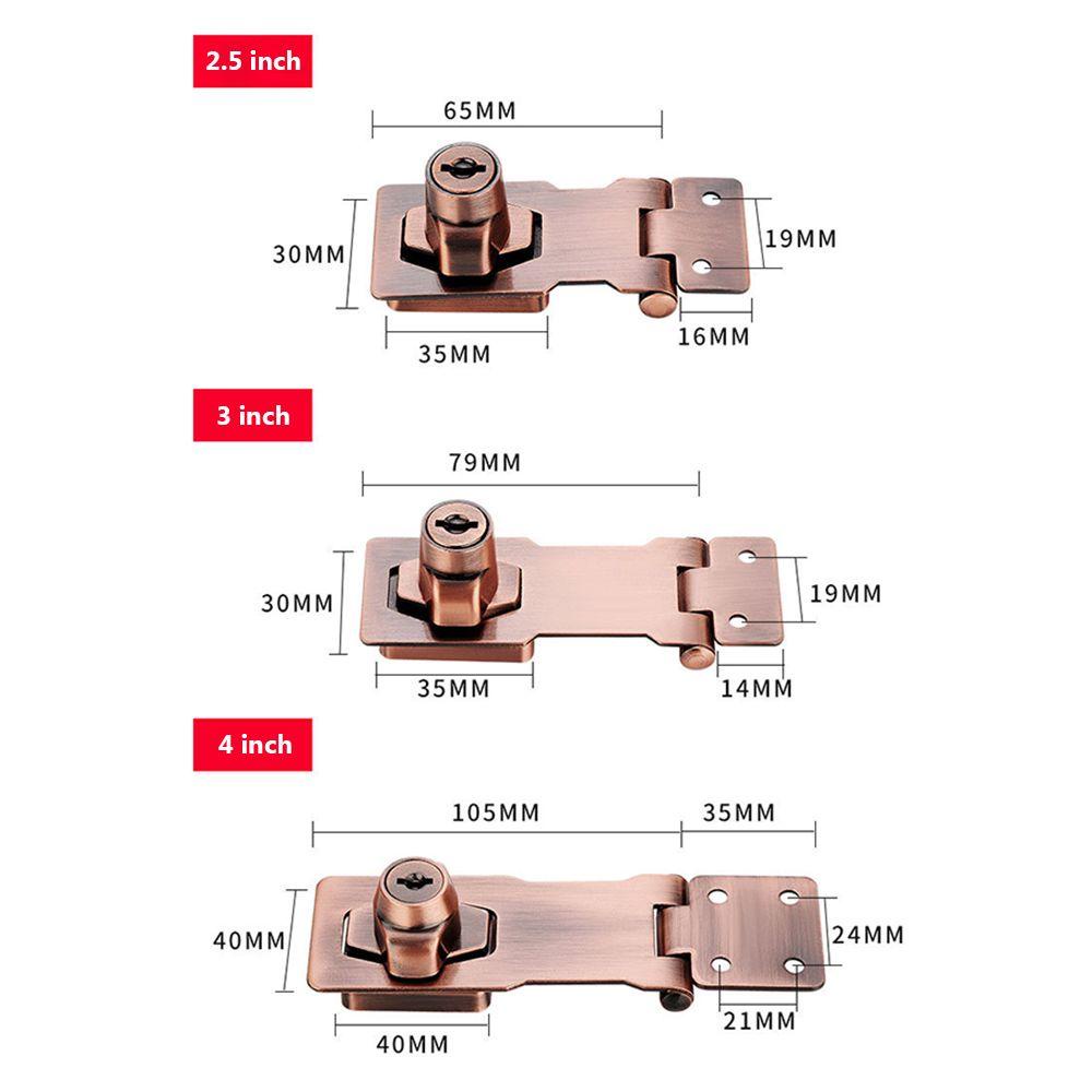 Suyo Keyed Hasp Lock Buckle Zinc Alloy Lemari Kabinet Bebas Pukulan