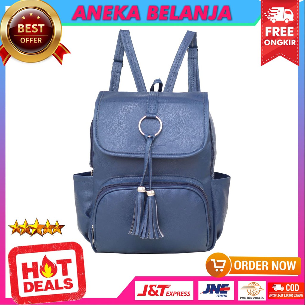 Ransel Cewek Trendy Kekinian Model Zerita Warna Navy Tas Ransel Wanita Berkualitas Cocok Untuk Hangout Kuliah Daily Bahan Tebal Kuat Harga Termurah Terlaris Berkualitas