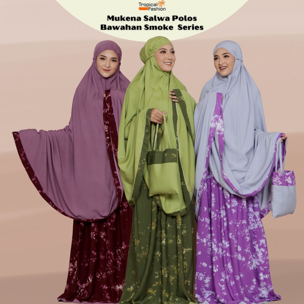 Mukena Bali Salwa Bawahan Smoke Bahan Rayon Janger Premium By Zahwa