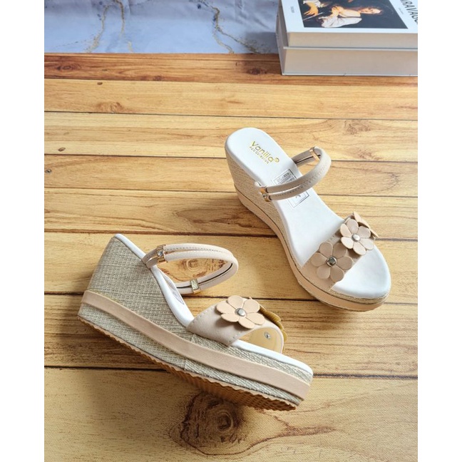 ABBUSHOES PH 17 wedges tali bunga una cone 7cm sol karet