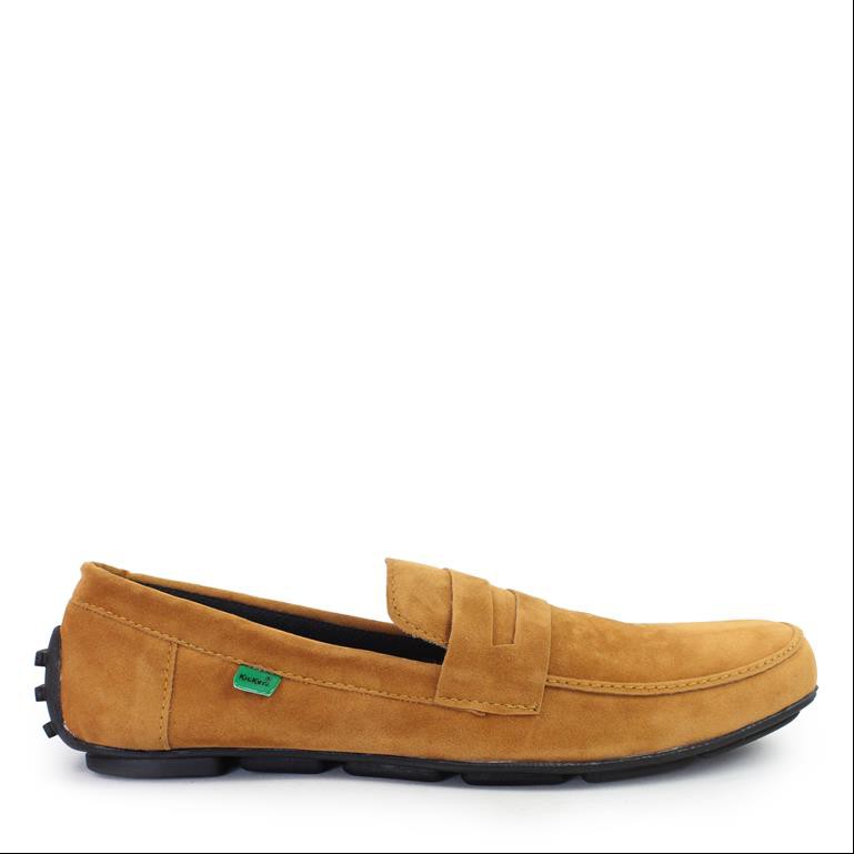 MS SHOP - Delivery!! Kickers Jevlin Moccasin Suede TAN Sepatu Slip On Formal Pria Selop Cowok Kuliah