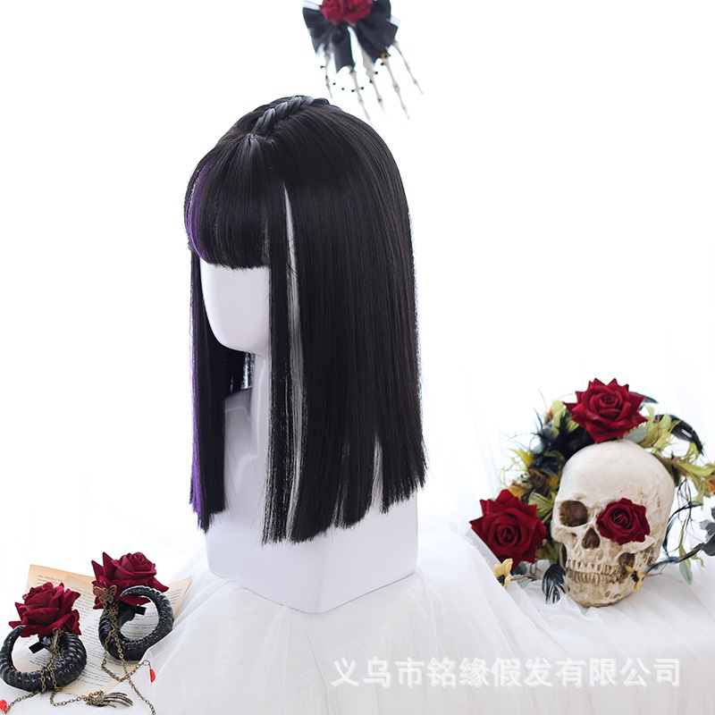 LOL-06 wig rambut palsu wanita peek a boo kpop lolita cosplay daily