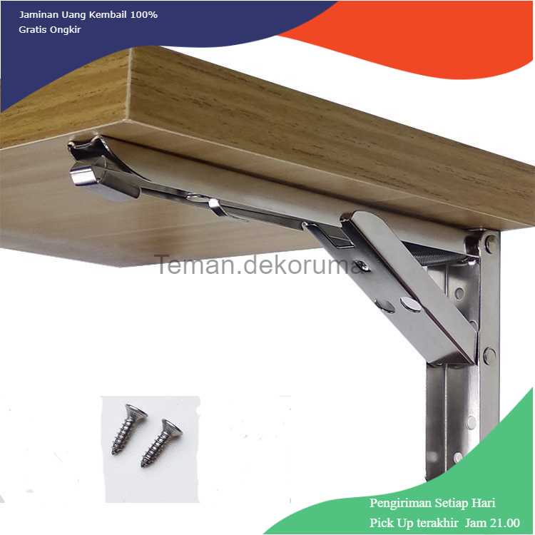 TD-AI Taffware XIDA Bracket Engsel Stainless Steel 65kg 14Inch 2PCS - JM007