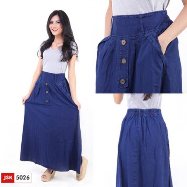 Rok Panjang Denim JSK Jeans Original Produk Denim Jeans