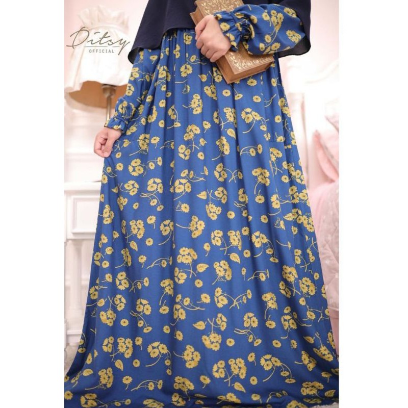 rueena blue dan yellow ditsy Maret 2021