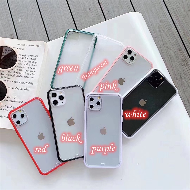 Case Warna Matte Transparan Bahan PC untuk Iphone 11 Pro Max 6 6S 7 8 Plus X XS XR