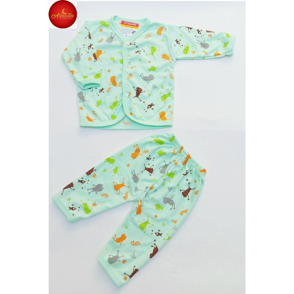 Setelan Baju Bayi Panjang Kancing Depan / 3 STEL Setelan Baju Bayi Panjang Piyama / Baju Bayi 3 Stel