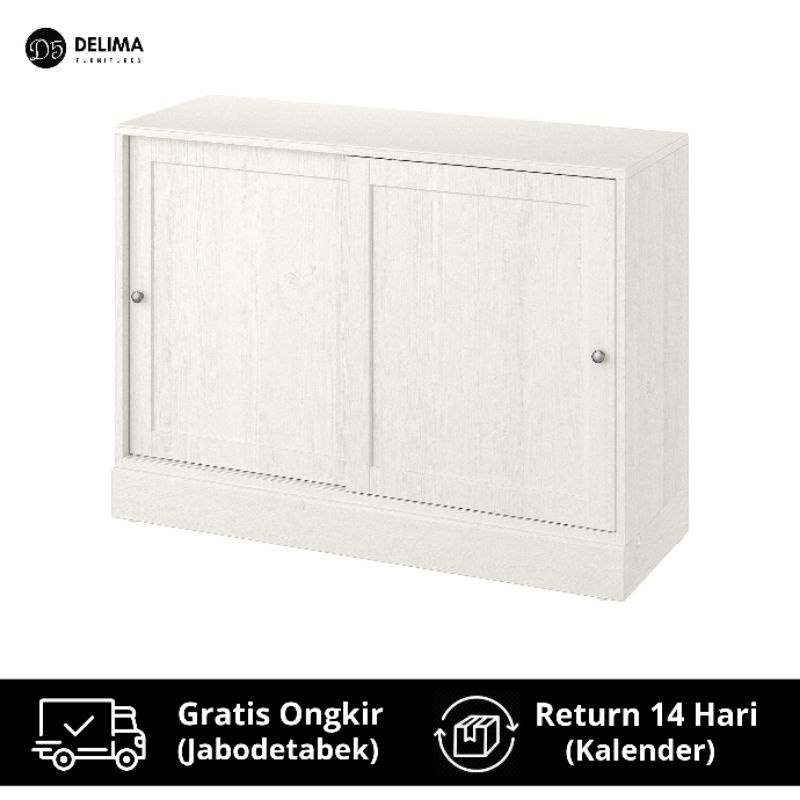 Sideboard Bufet Kabinet Pintu Sliding - Putih