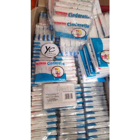 COD Cotton Buds Cinderella Baby Dewasa 60 - 50 pcs anak extra Fine Korek kuping Pembersih telinga pure