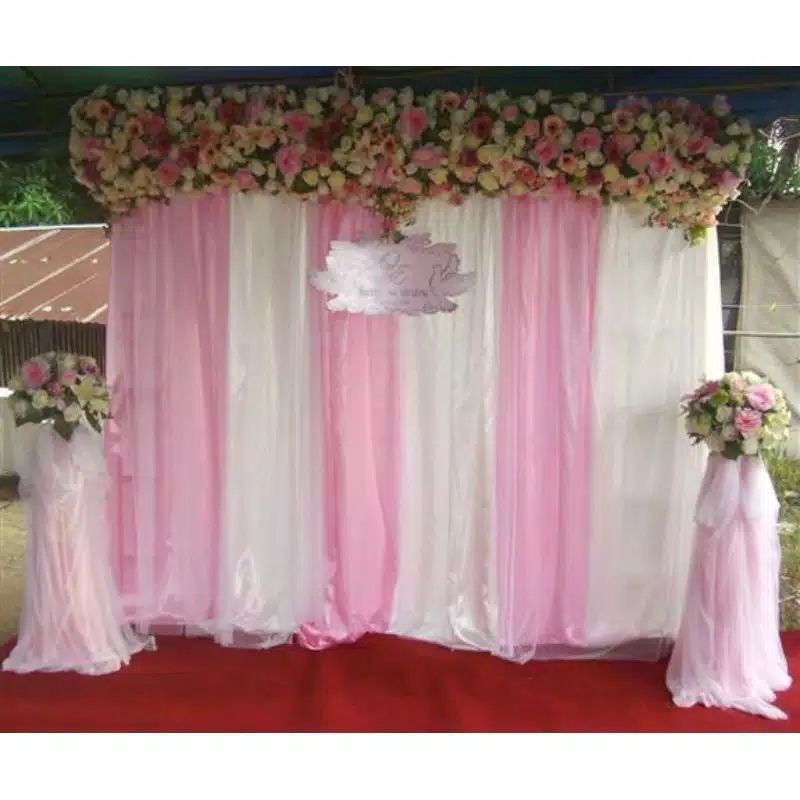 backdrop background dekorasi pesta Kombinasi warna