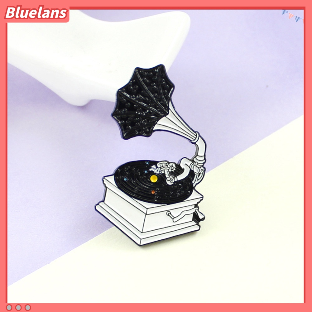 Bros Pin Enamel Desain Kartun Gramophone Gaya Retro Untuk Pria Dan Wanita