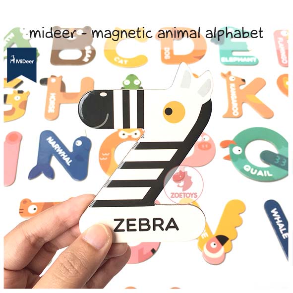 Zoetoys Mideer Animal Alphabet Fruit Number Magnetic | Tempelan Kulkas | Mainan Edukasi Anak | Cari Kado | Cari Kado Natal