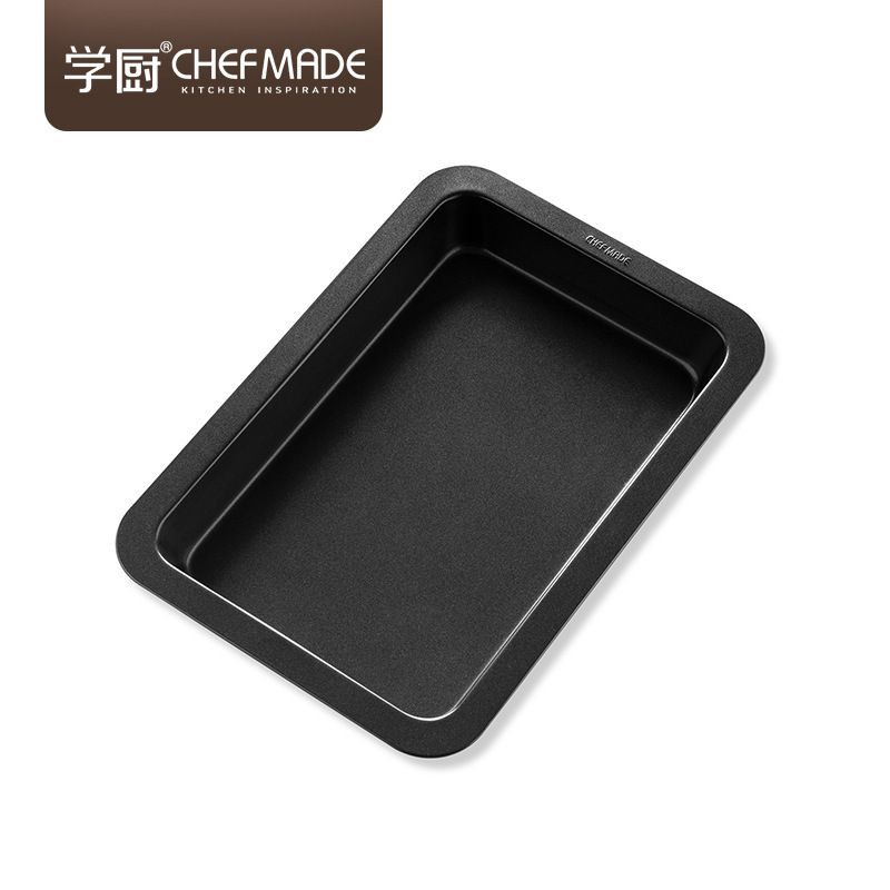 chefmade 11inch oblong cake pan wk9707s / black bake tray / loyang kue