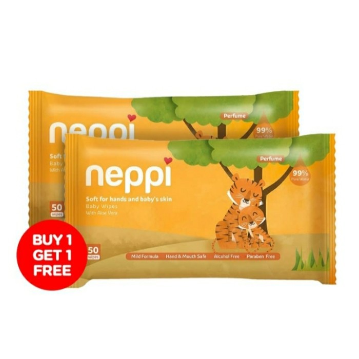 NEPPI Baby Wipes Parfum 50s (Buy 1 Get 1)