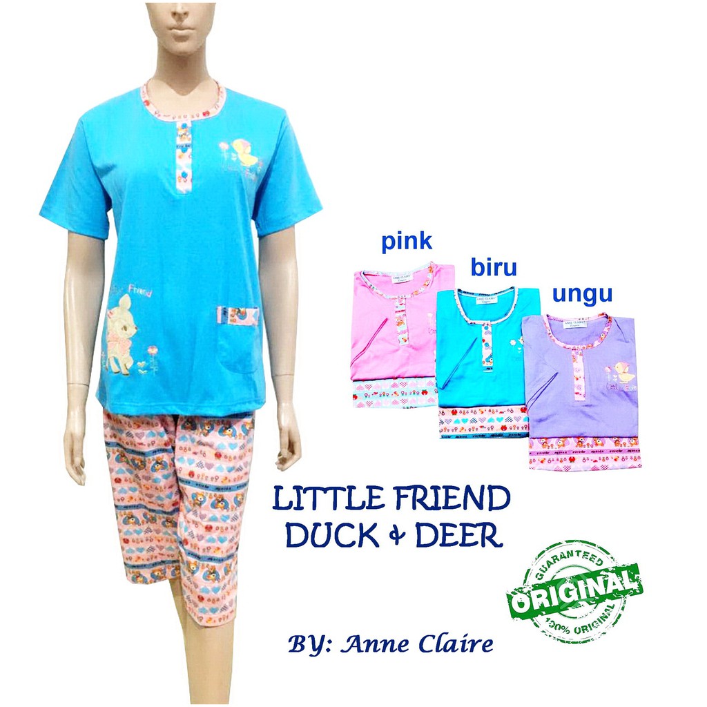 LIT FRIEND DUCK & DEER Setelan/Piyama / Baju Tidur merk Anne Claire