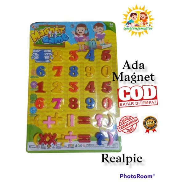 Mainan Edukasi Anak Magnet Angka / Magnetic Number ,Mari Belajar Mengenali Angka