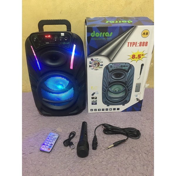 SPEAKER BLUETOOTH KARAOKE DORRAS TYPE-DS888 AB FREE MIC / SPEAKER AKTIF BLUETOOTH KARAOKE