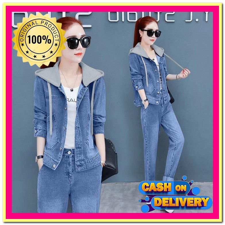 Jaket Crop Jumbo Jeans Denim Jaket Oversize Bigsize Wanita Jaket Jins Cewek Terbaru Kekinian Levis (