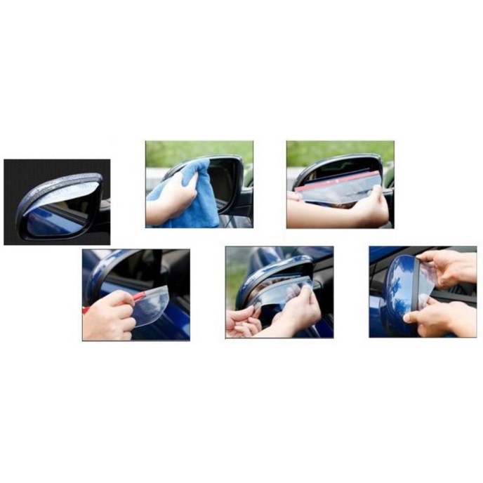 Cover Spion Mobil Anti Kabut Pelindung Hujan Bahan PVC uk 18 x 5.5 CM