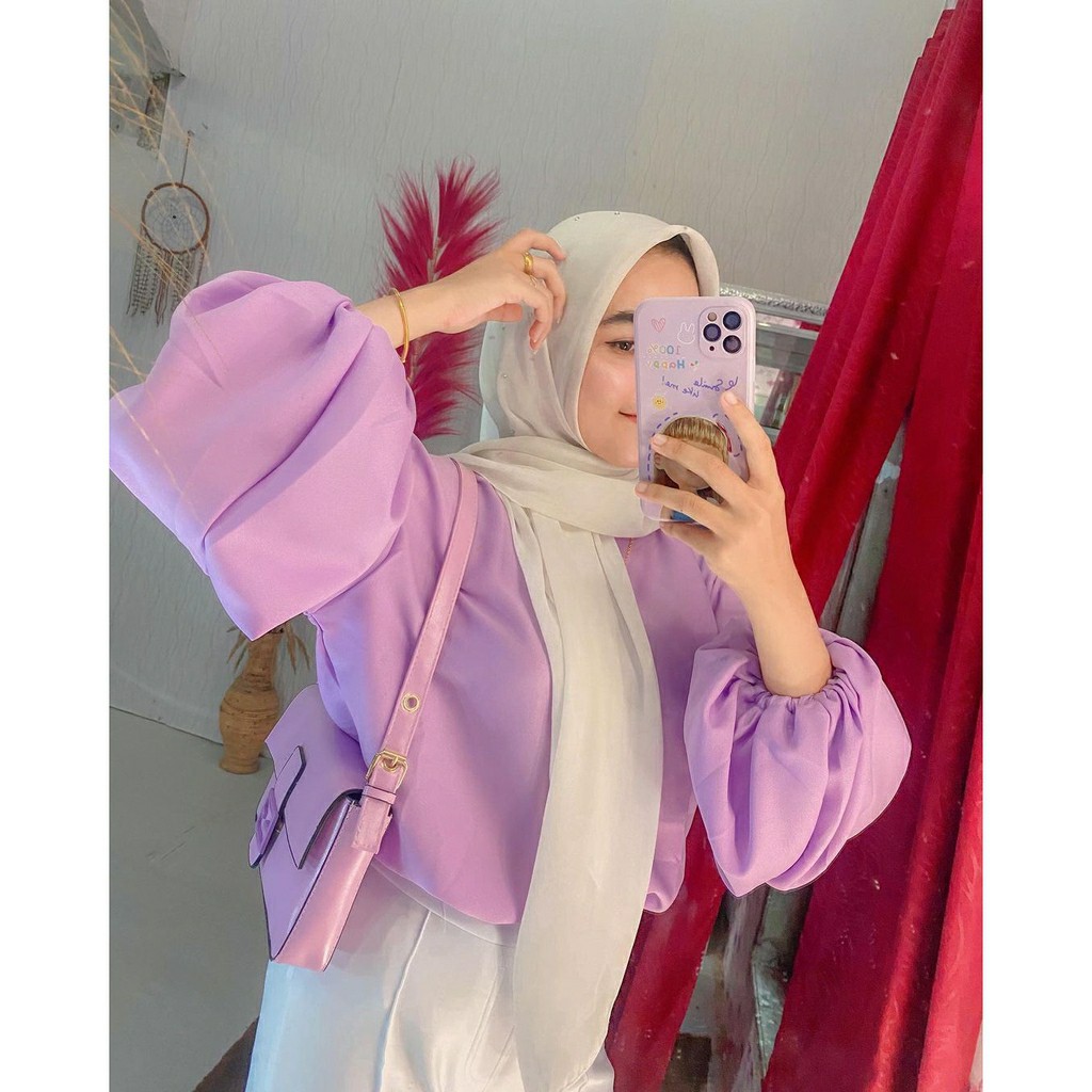 Ola Top Atasan Blouse l Blus Muslim Wanita Pakaian Wanita Atasan Wanita