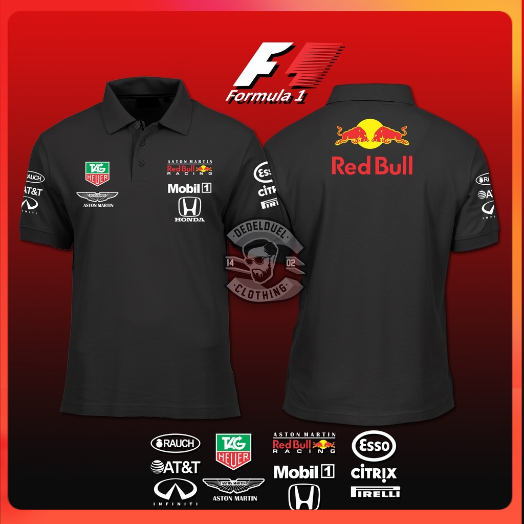 Polo shirt/Kaos kerah/Baju Keren F1 Aston Martin Redbull Mobil Honda