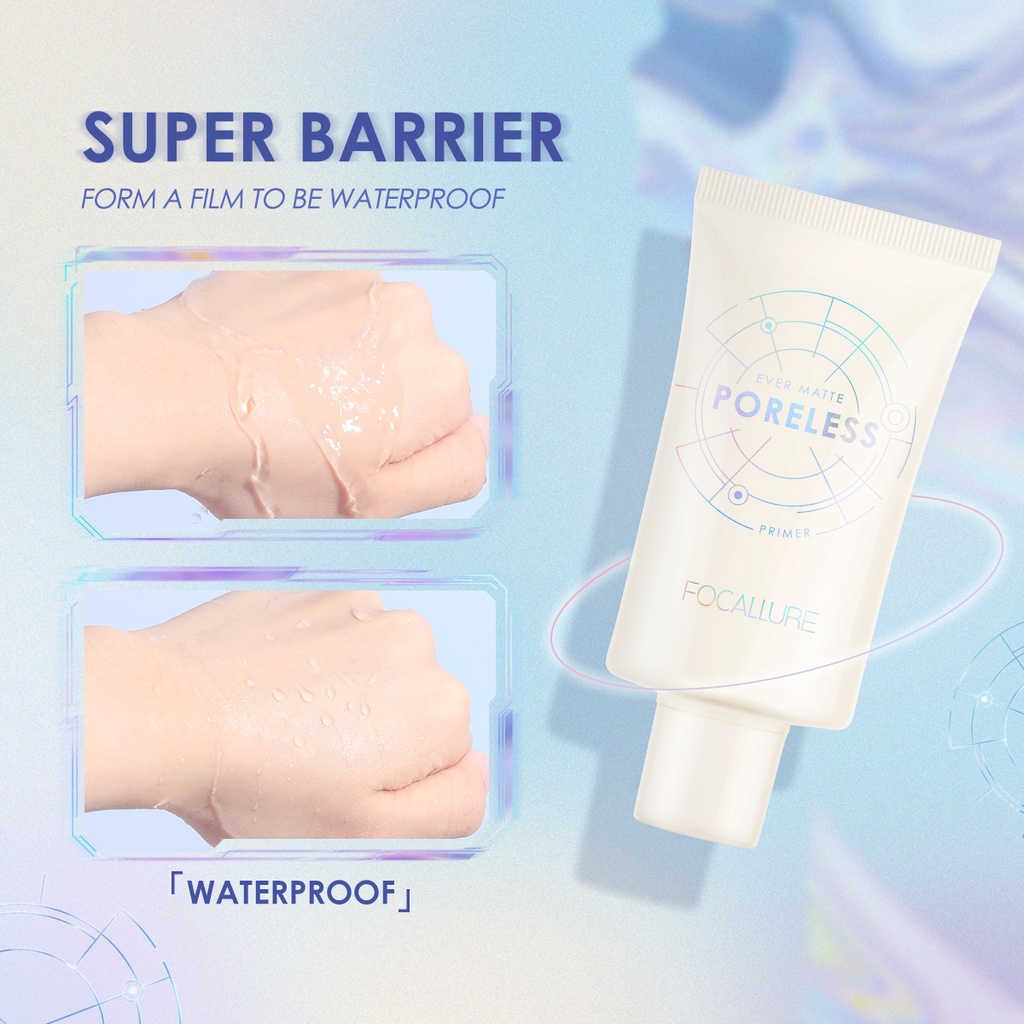【BPOM】FOCALLURE Poreless Primer Cream Makeup Base -Ever Waterproof Matte Primer 20g FA268